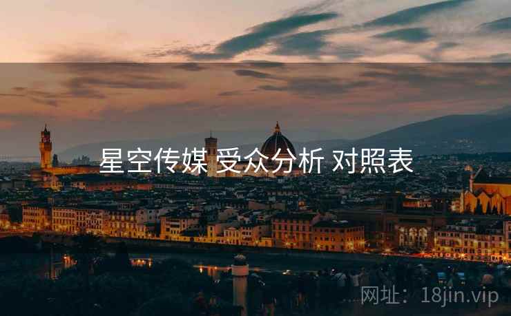 星空传媒 受众分析 对照表  第1张