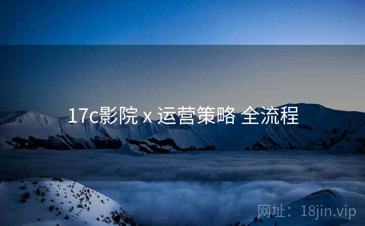17c影院 x 运营策略 全流程  第2张