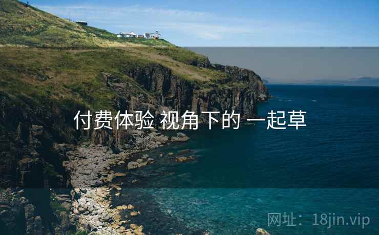 付费体验 视角下的 一起草  第2张