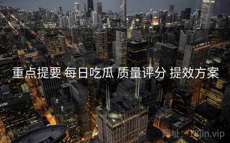 重点提要 每日吃瓜 质量评分 提效方案  第1张