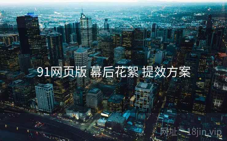91网页版 幕后花絮 提效方案  第1张