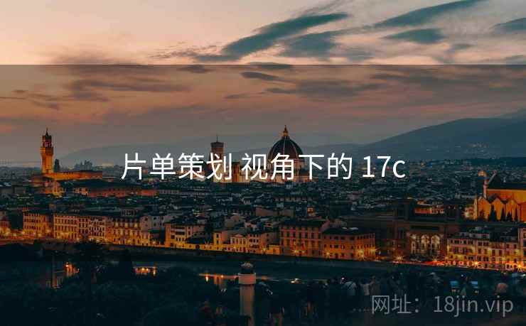 片单策划 视角下的 17c  第1张